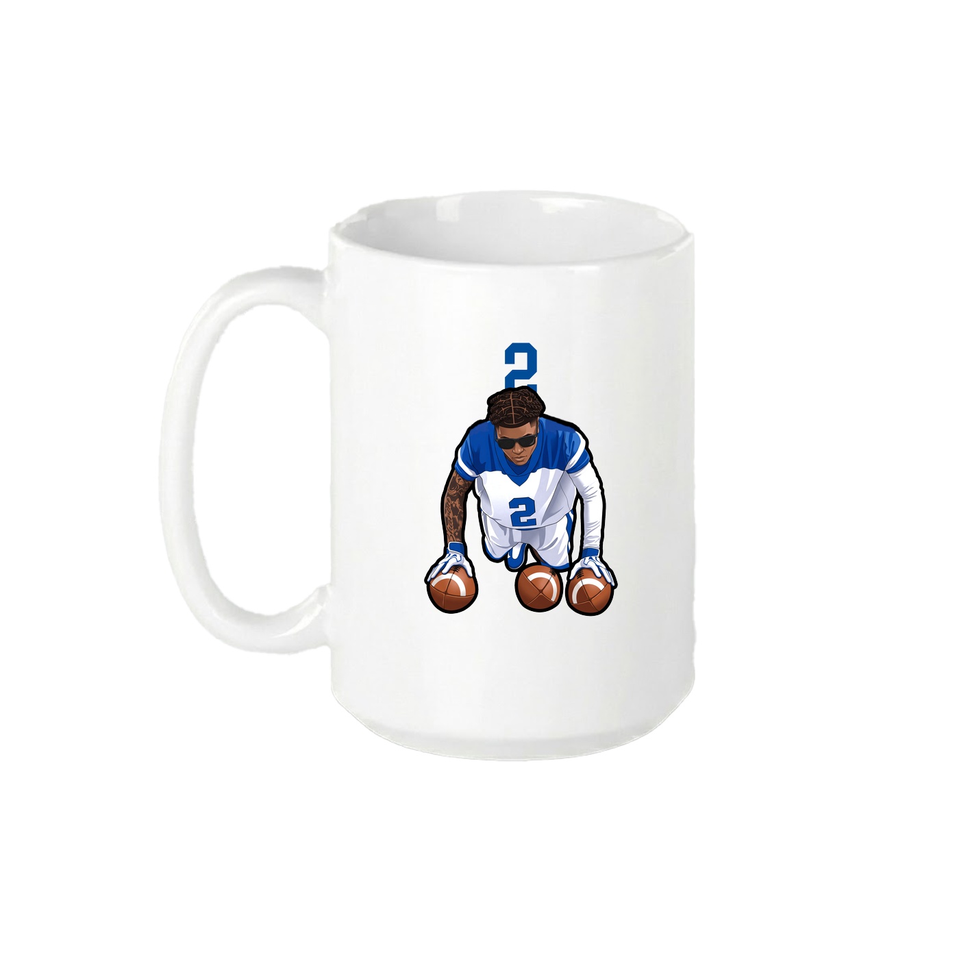 15oz Coffee Mug — Number Top in White
