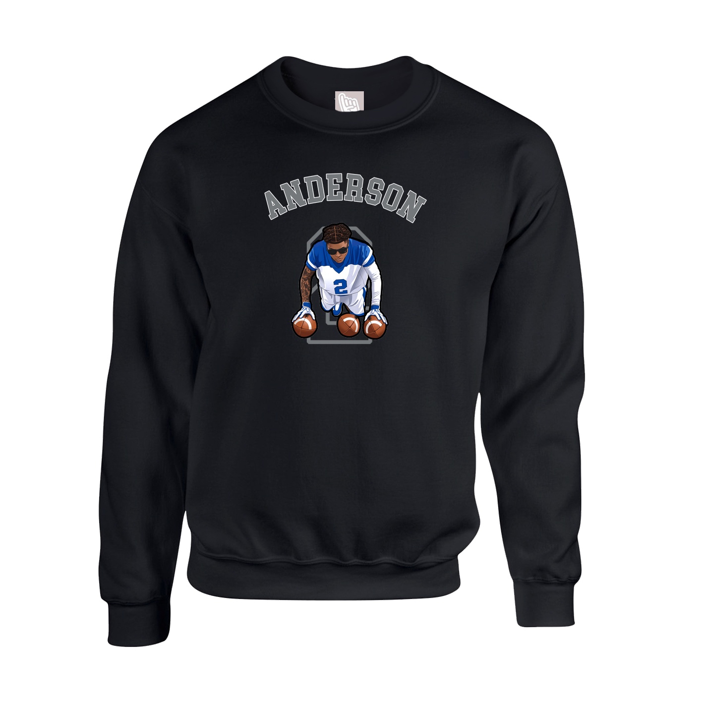 Fleece Crew — Shirsey Arch in Black