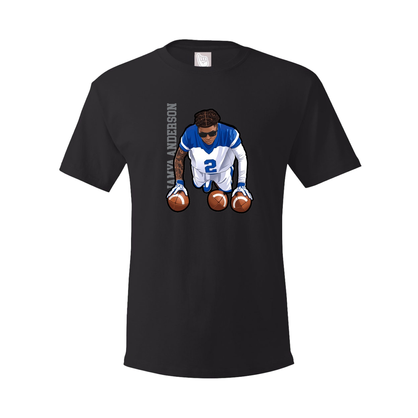 Tee — Name Vertical in Black