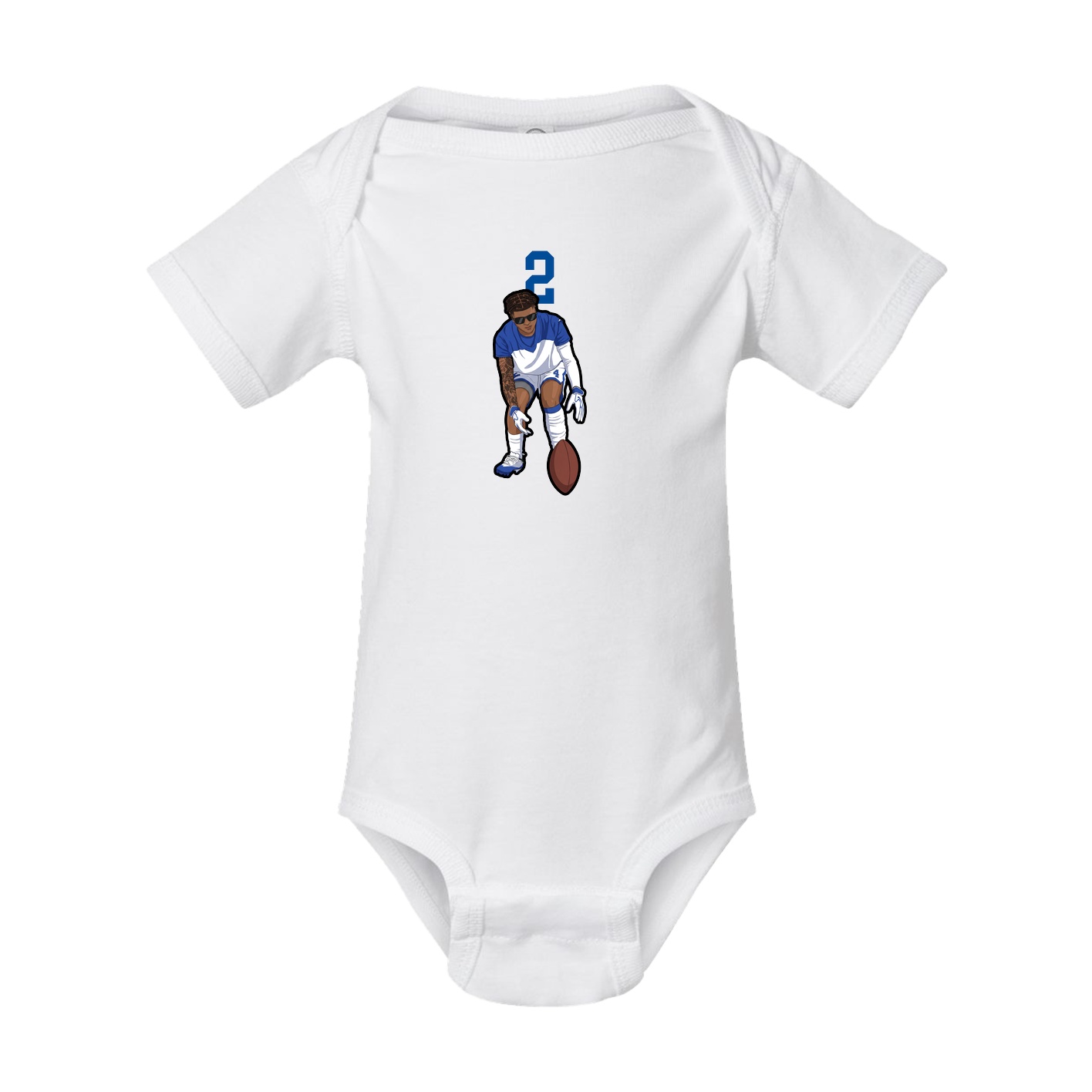 Baby Onesie — Number Top in White