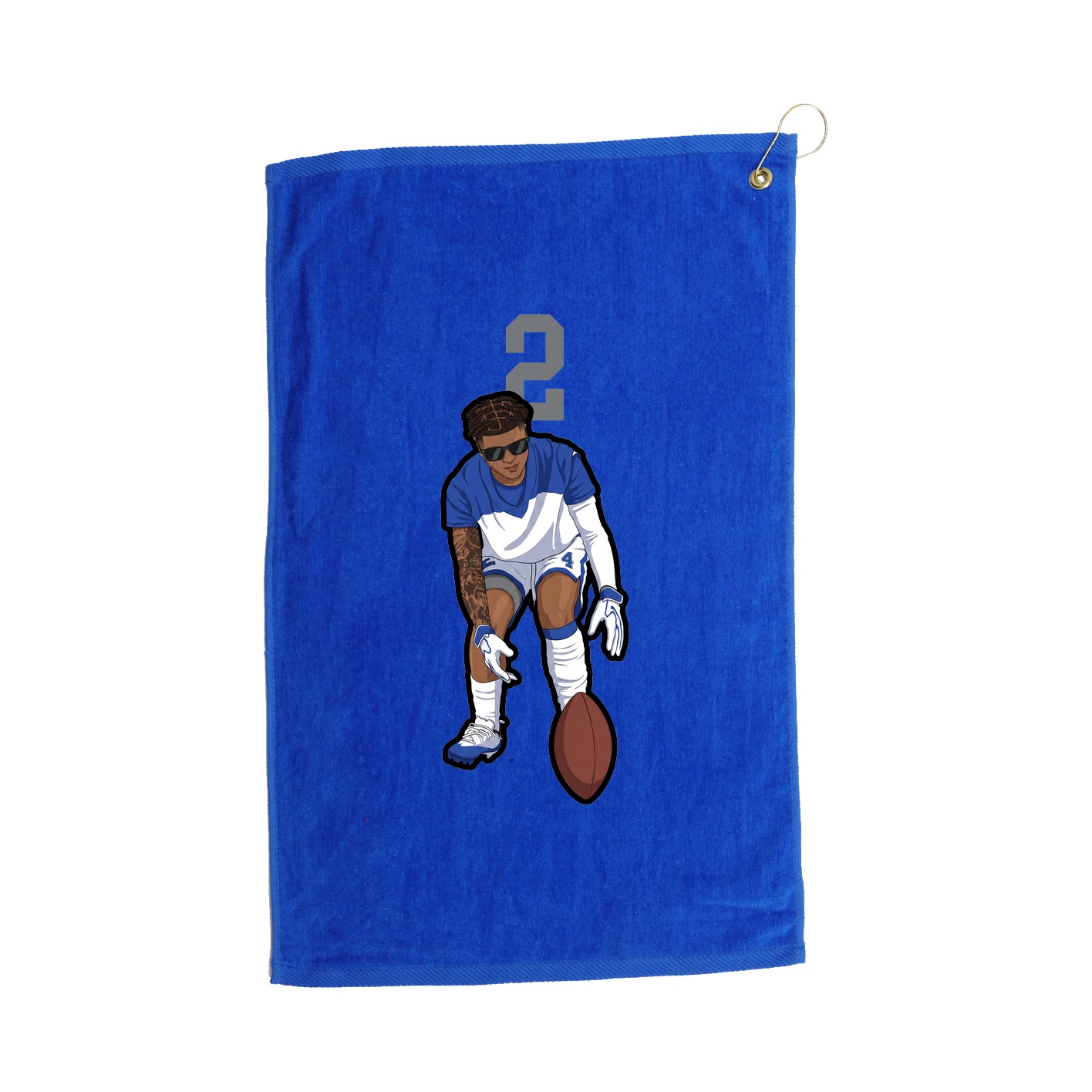 Golf Towel — Number Top in Royal