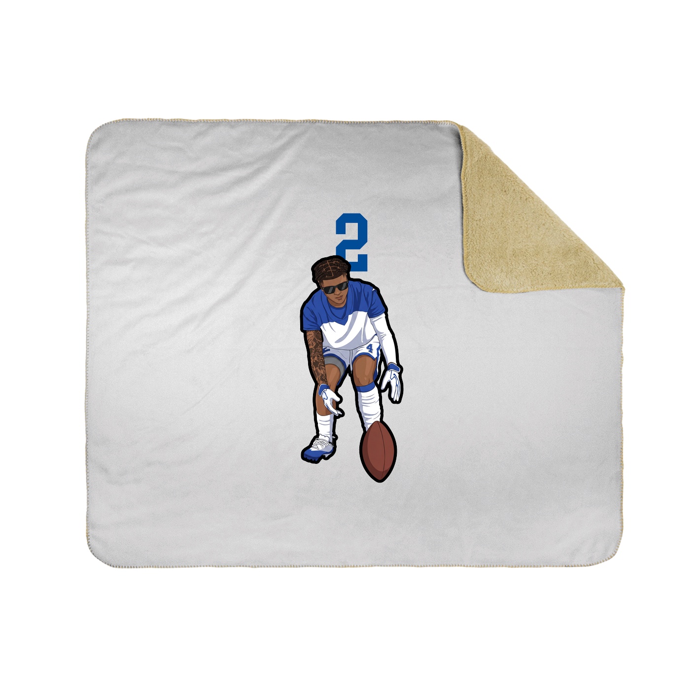 Throw Blanket — Number Top in White