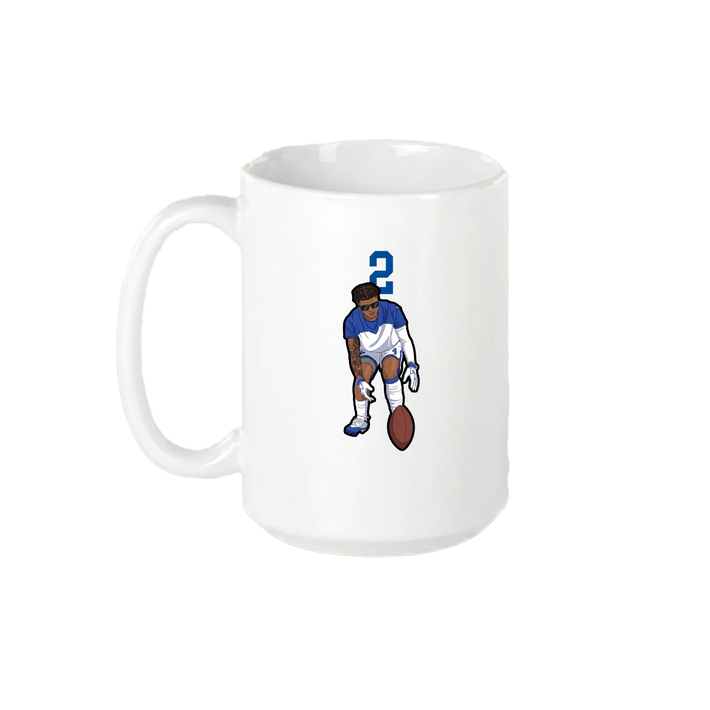 15oz Coffee Mug — Number Top in White