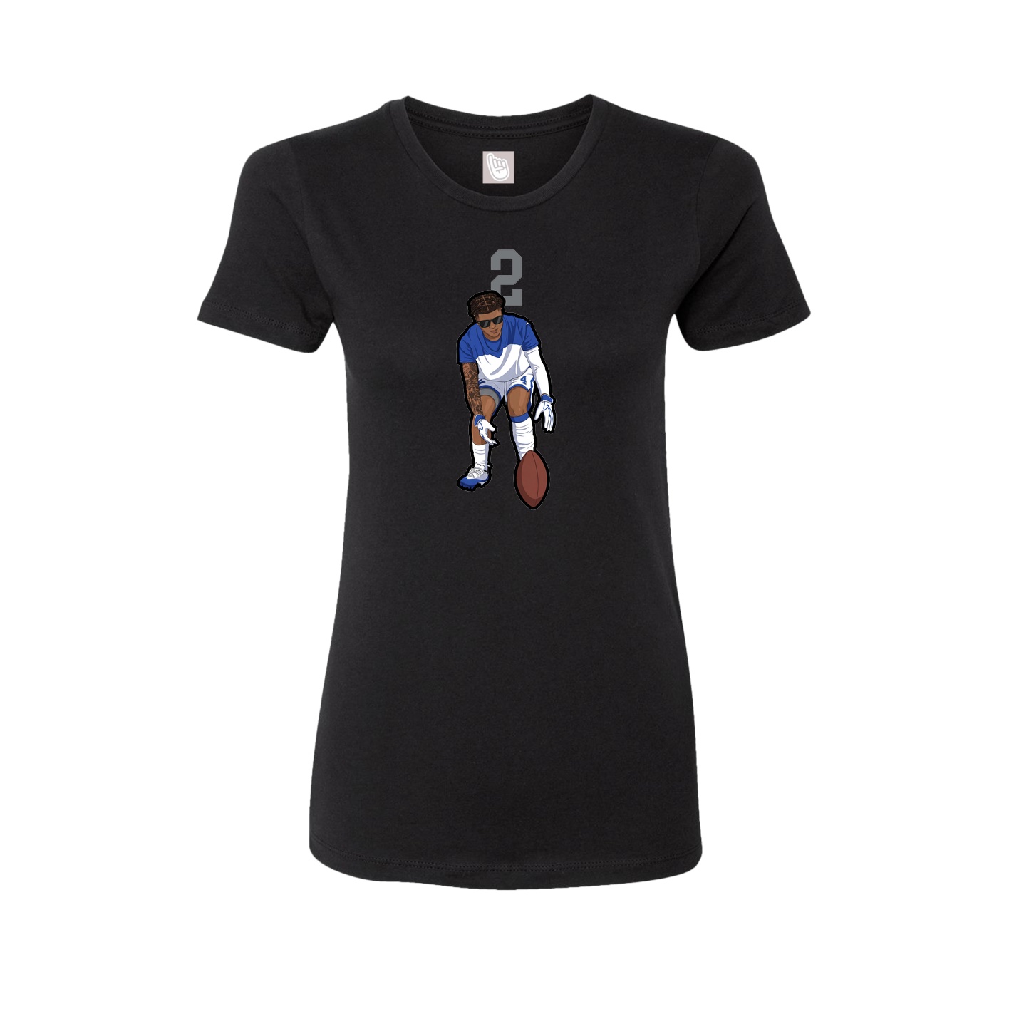 Womens Tee — Number Top in Black
