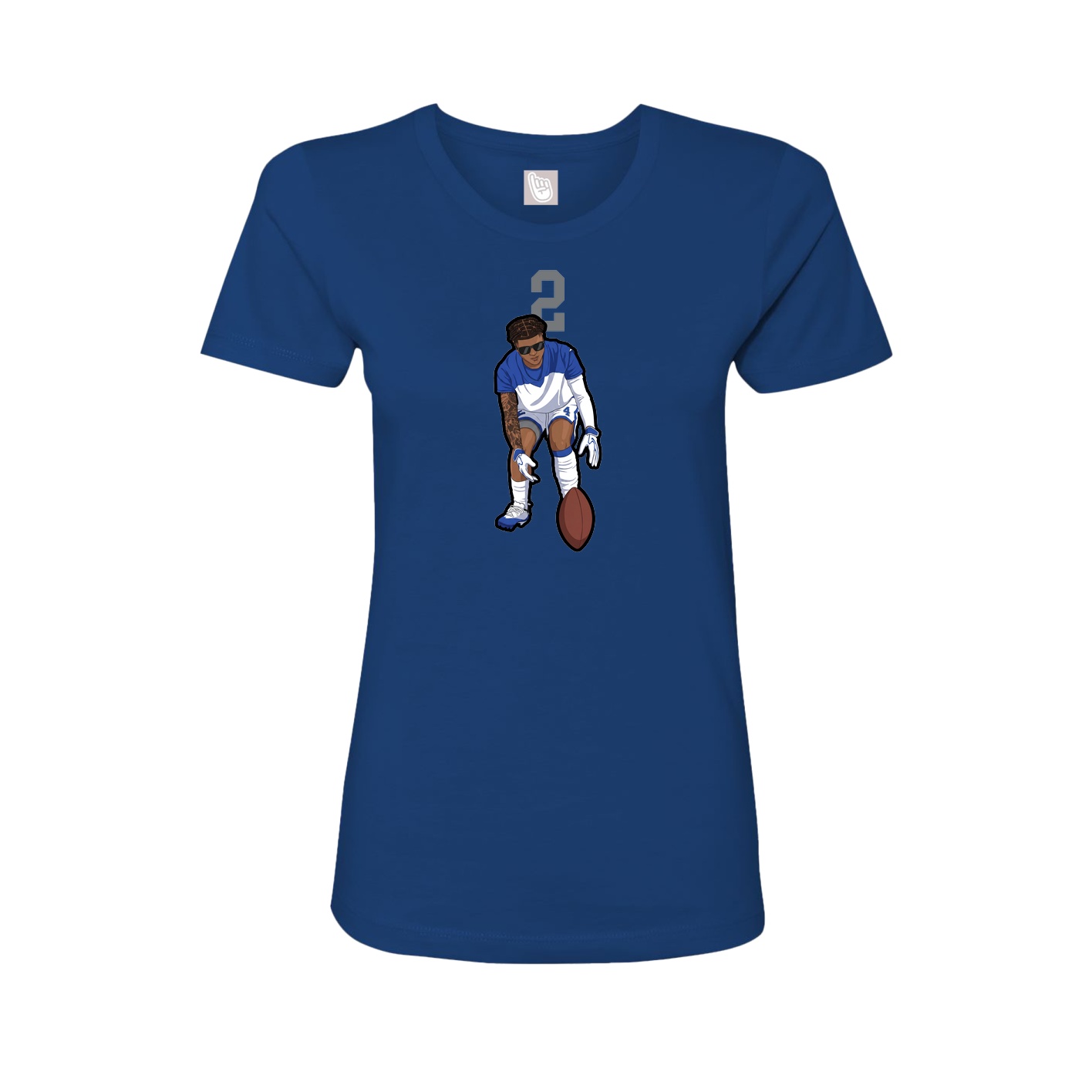 Womens Tee — Number Top in Royal