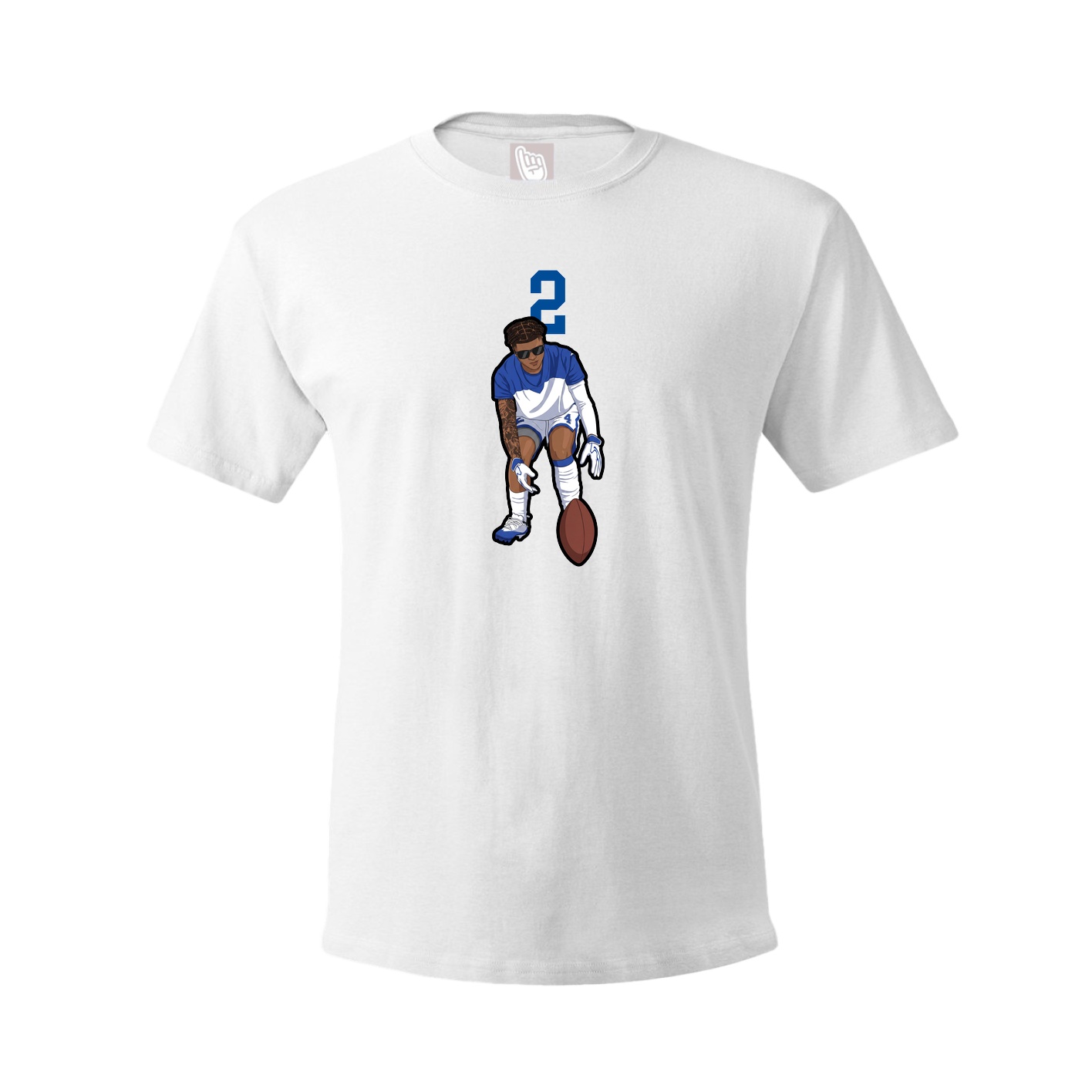 Youth Tee — Number Top in White