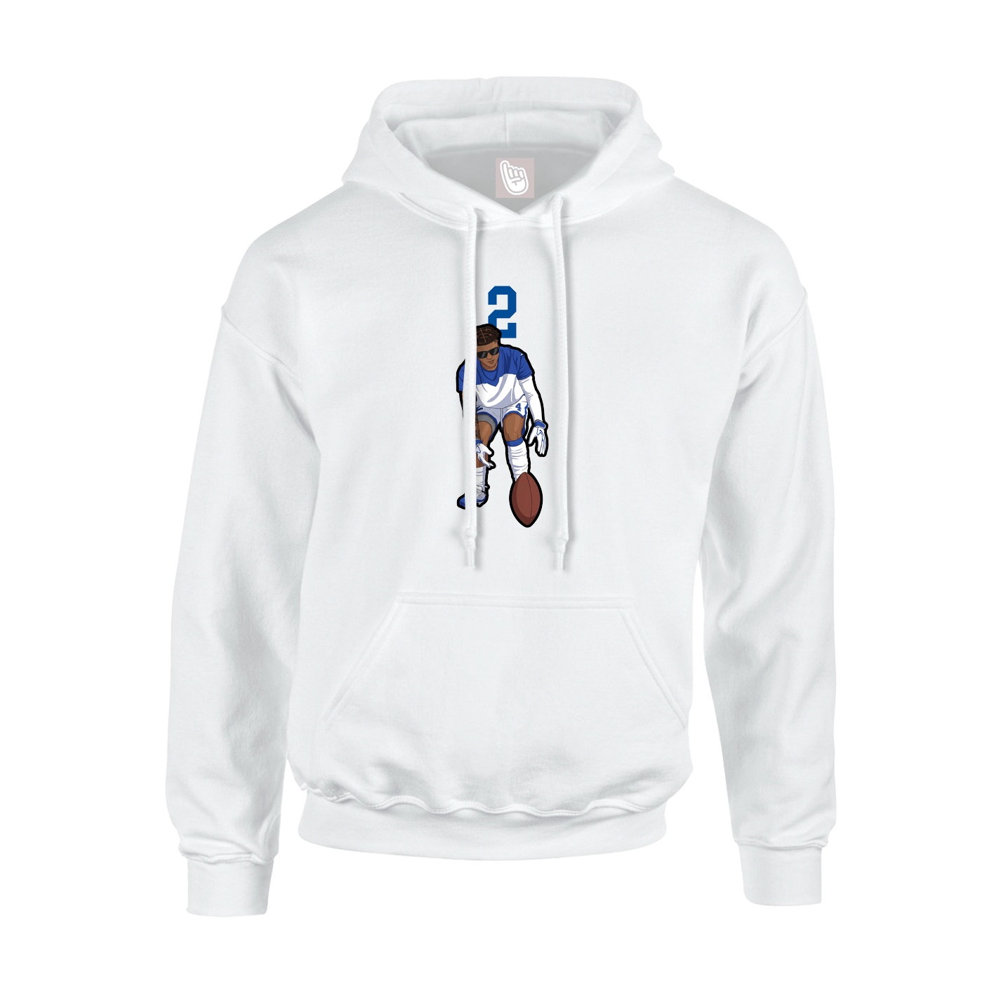 Hoodie — Number Top in White