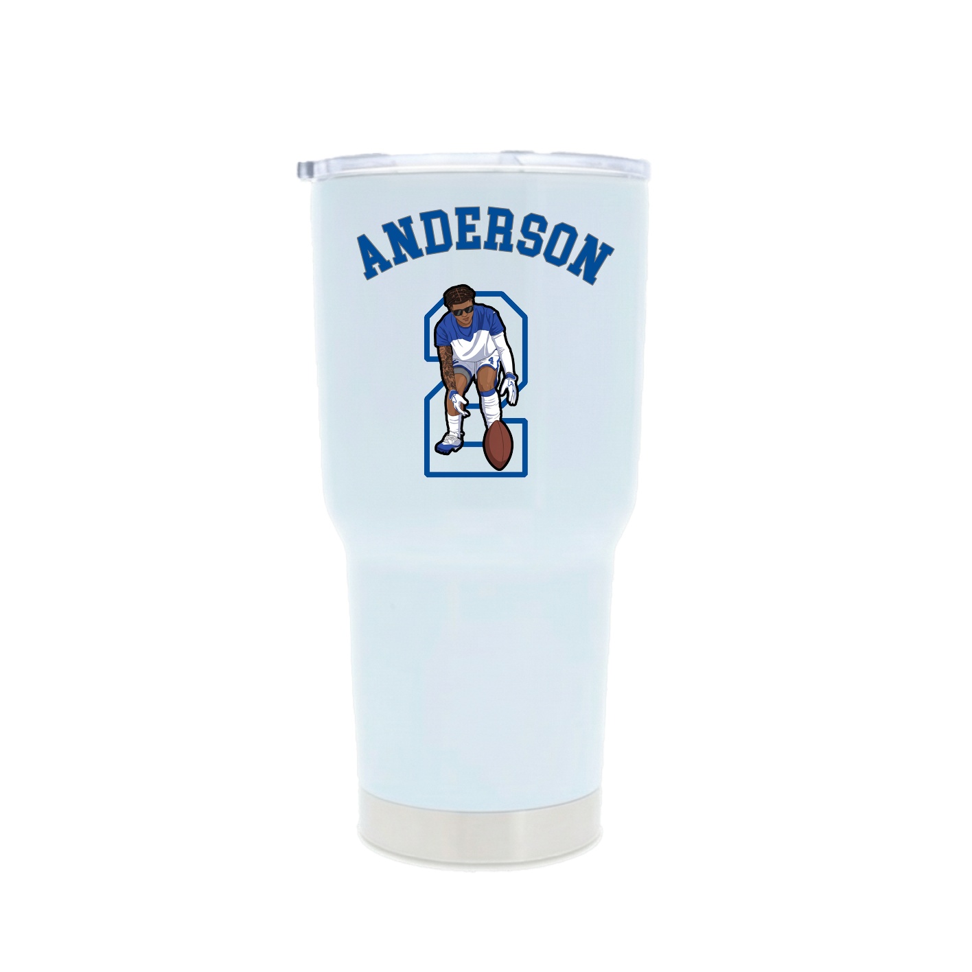 30oz Stainless Steel Tumbler — Shirsey Arch in White