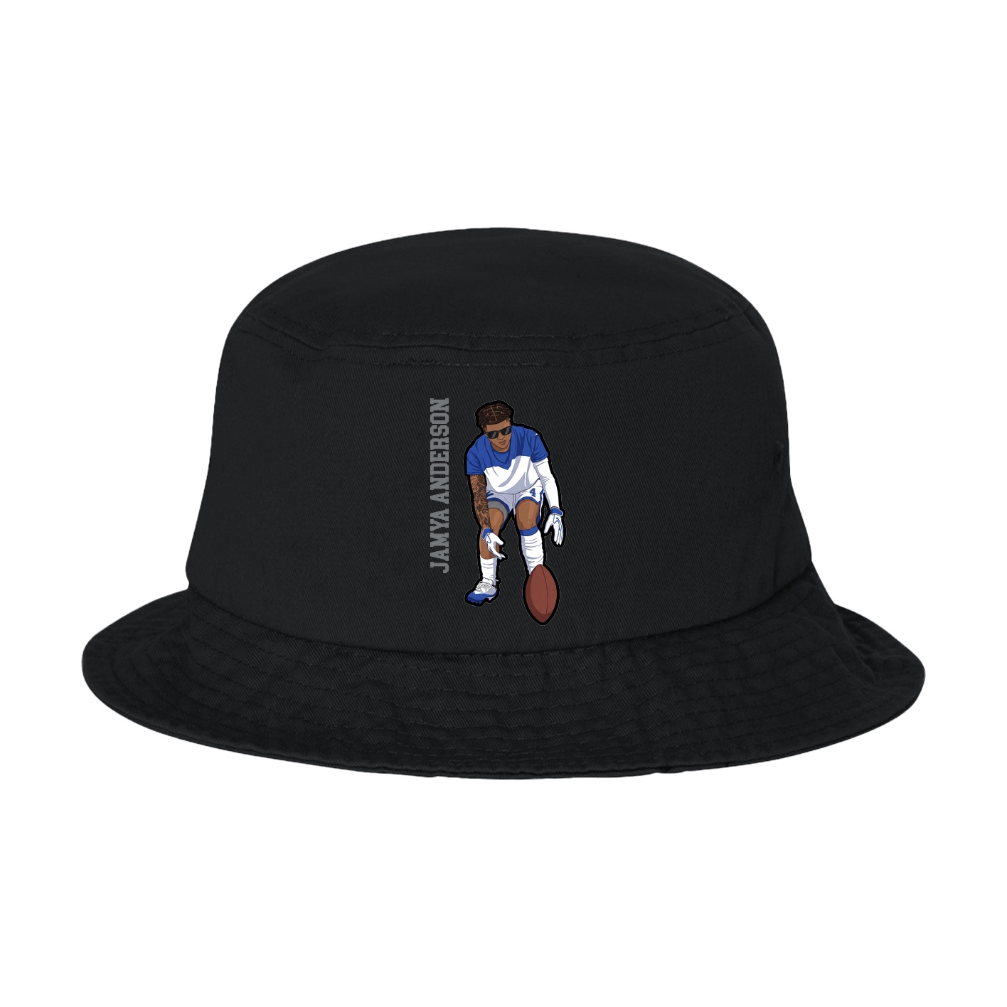 Bucket Cap — Name Vertical in Black