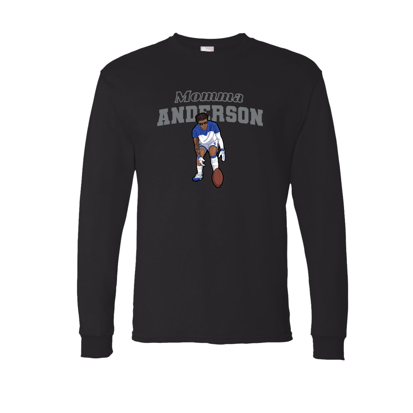 Long Sleeve Tee — Mothers Day Block in Black