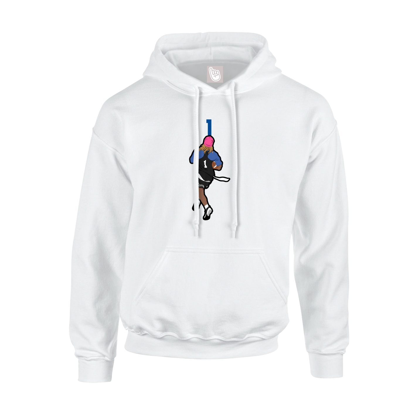 Hoodie — Number Top in White