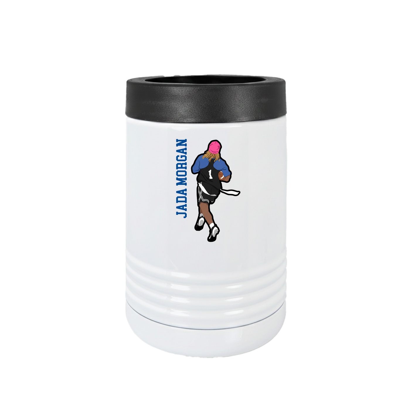 Beverage Holder — Name Vertical in White