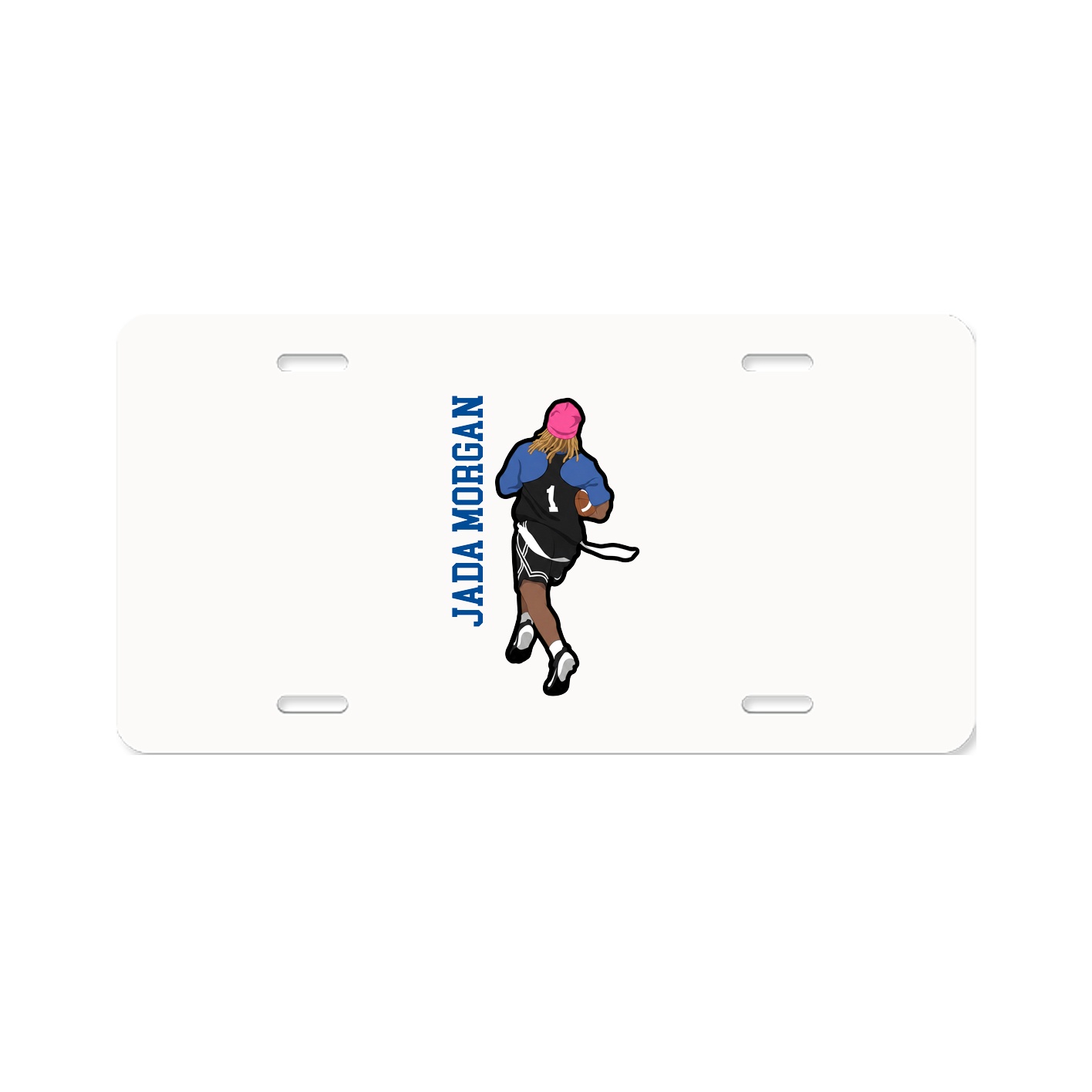 License Plate — Name Vertical in Classic