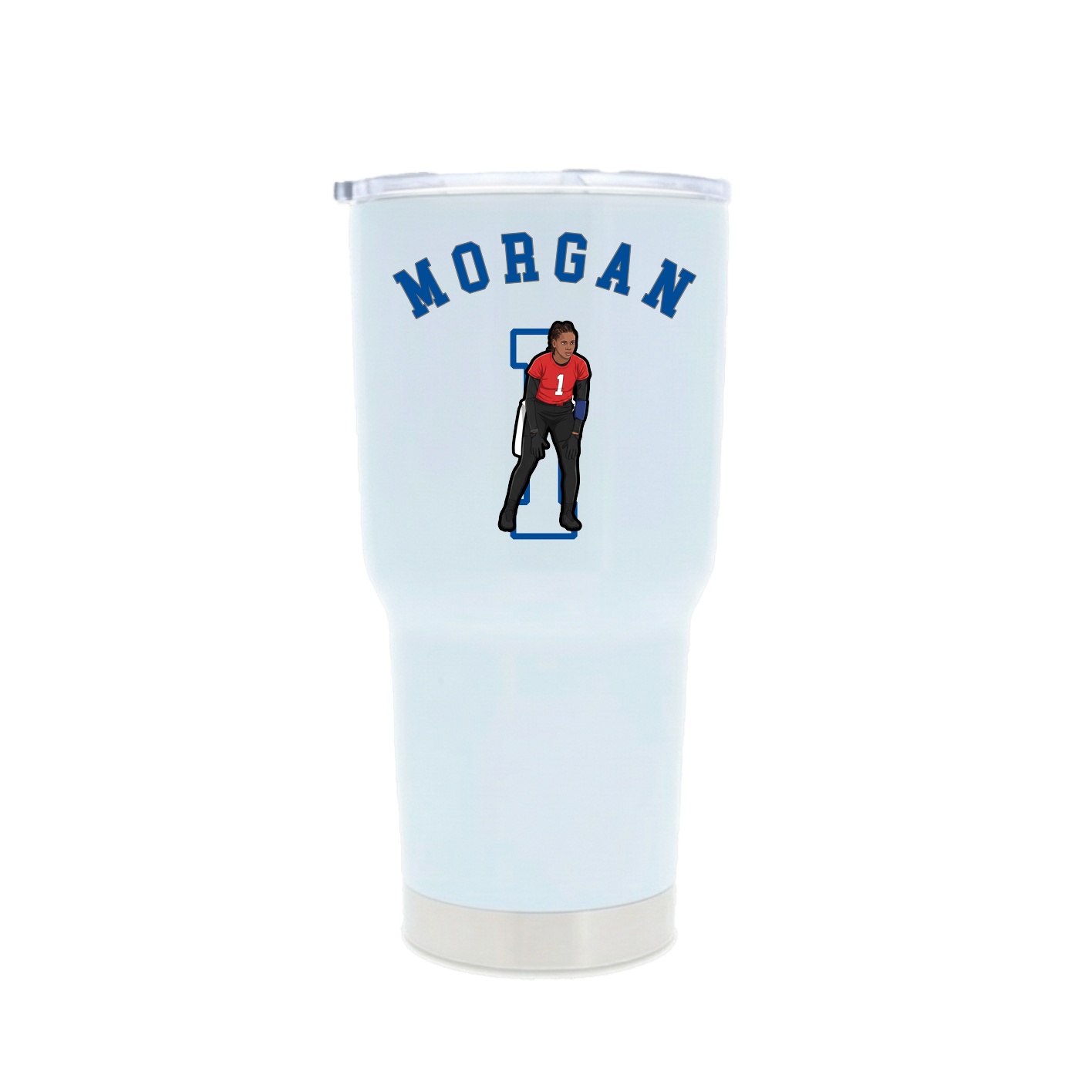 30oz Stainless Steel Tumbler — Shirsey Arch in White