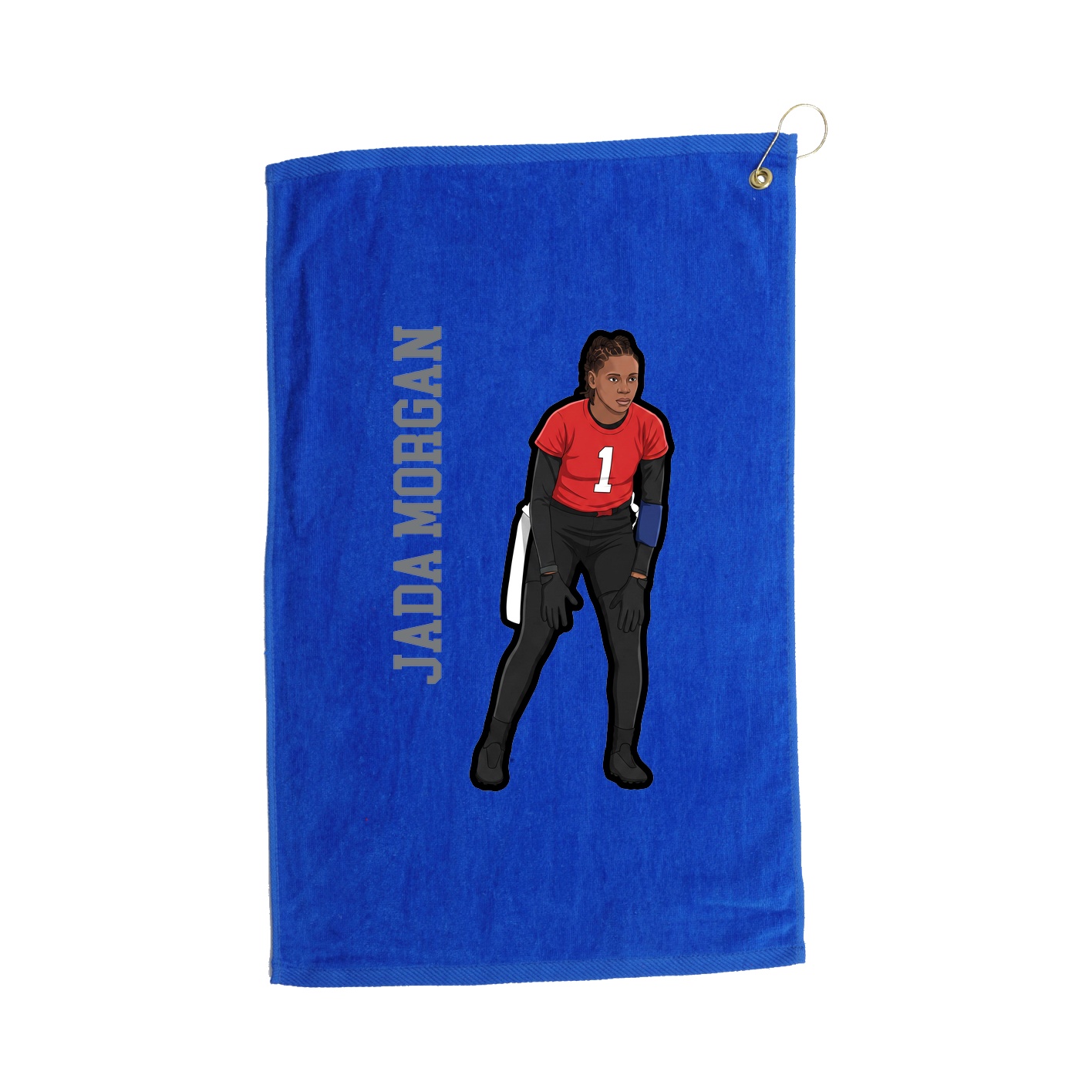 Golf Towel — Name Vertical in Royal