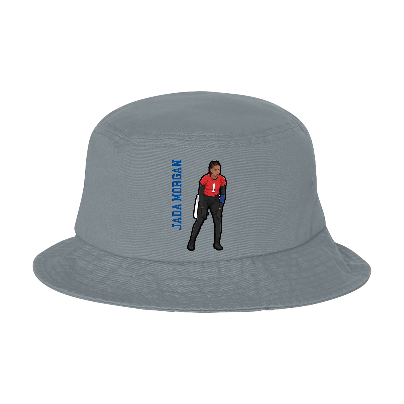 Bucket Cap — Name Vertical in Grey