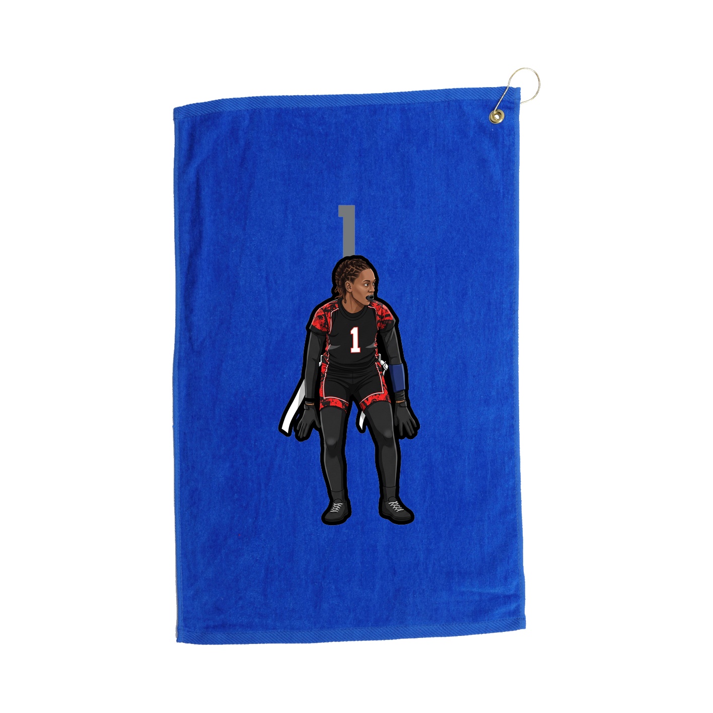 Golf Towel — Number Top in Royal