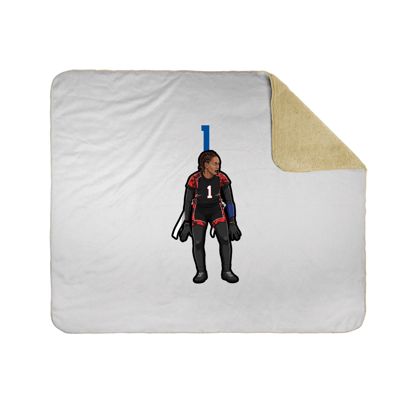 Throw Blanket — Number Top in White