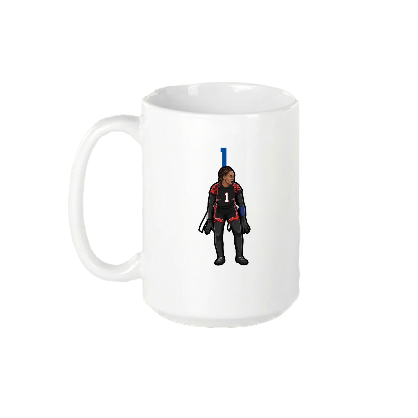 15oz Coffee Mug — Number Top in White
