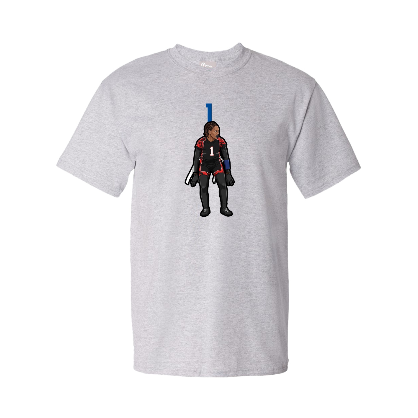 Youth Tee — Number Top in Grey