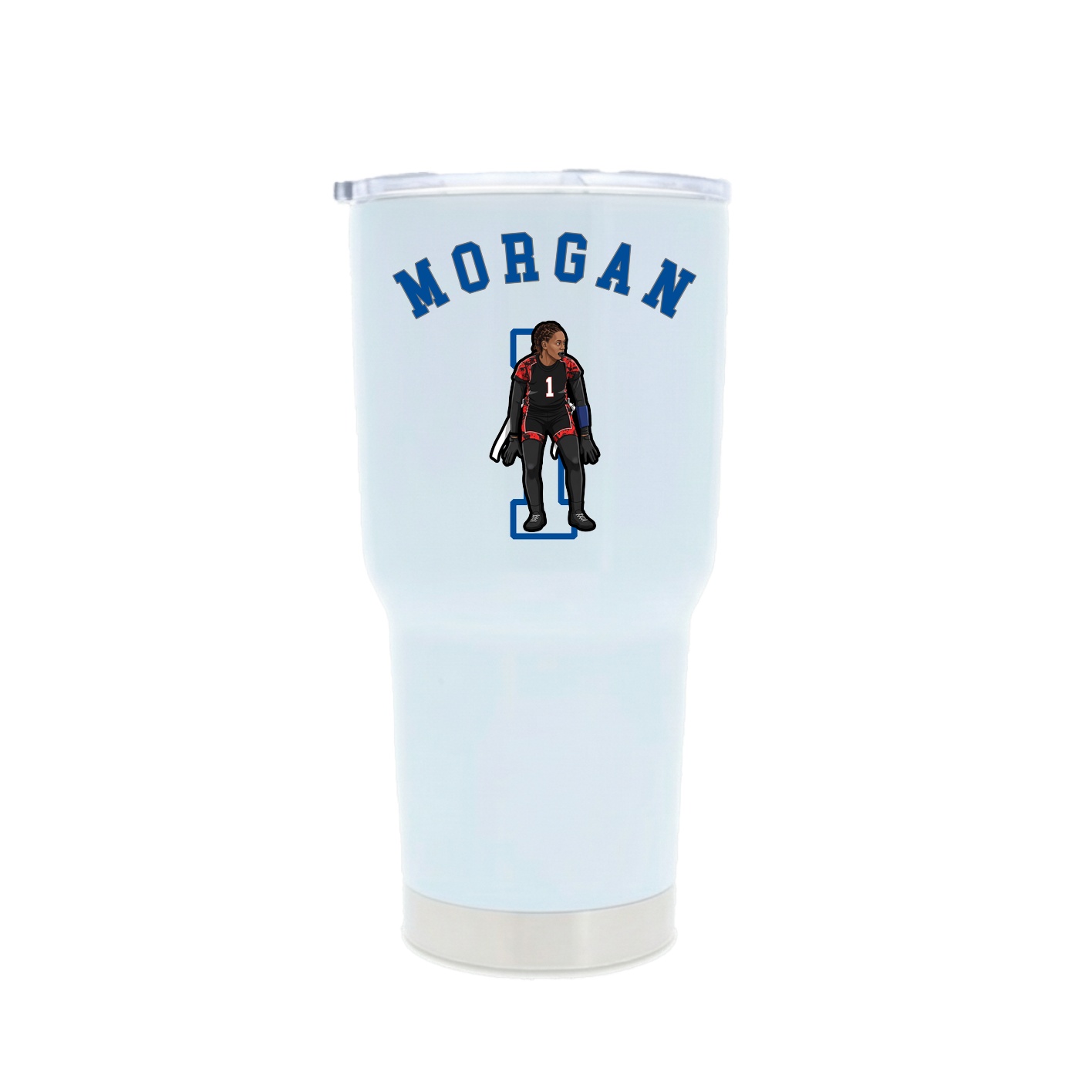 30oz Stainless Steel Tumbler — Shirsey Arch in White