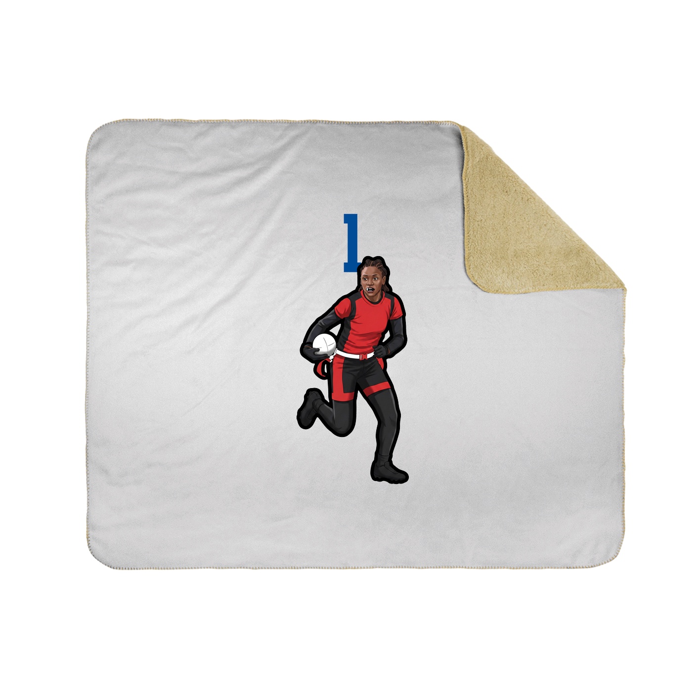 Throw Blanket — Number Top in White