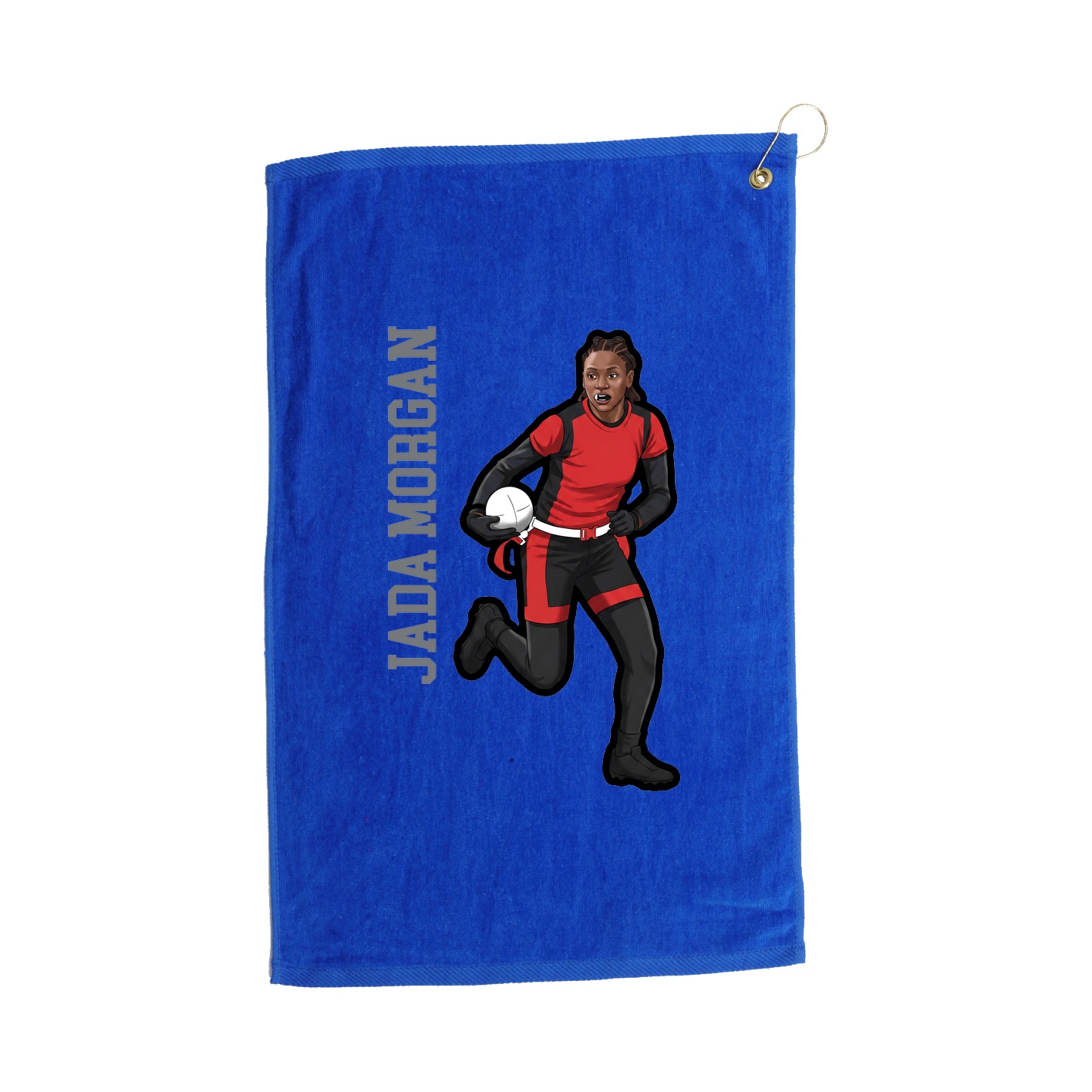Golf Towel — Name Vertical in Royal