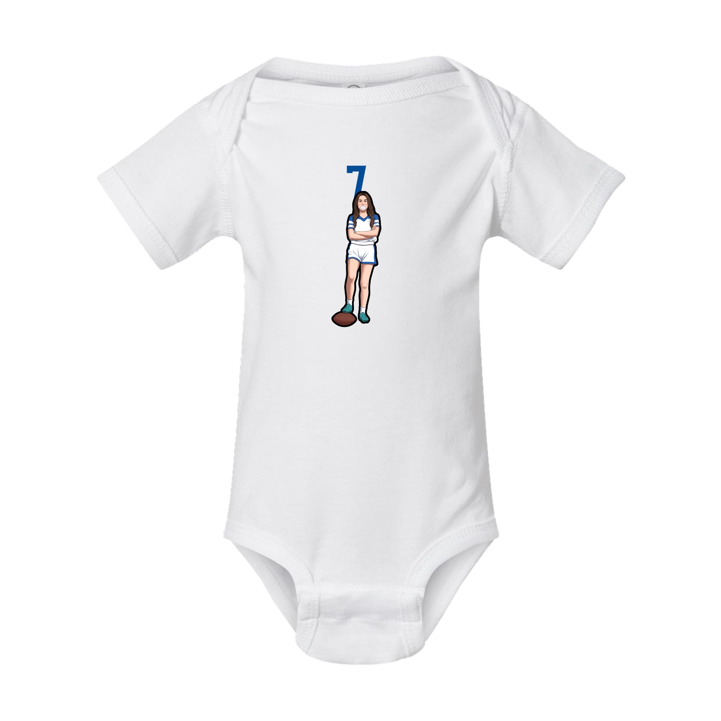 Baby Onesie — Number Top in White