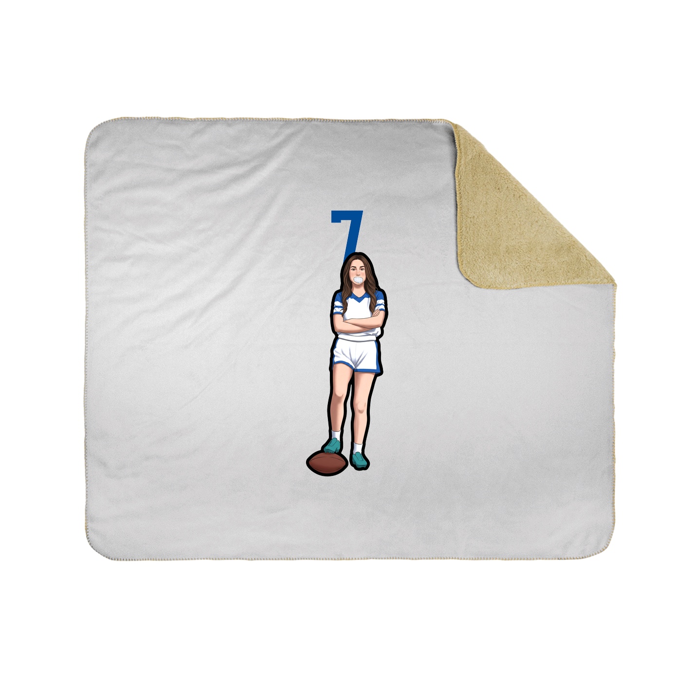 Throw Blanket — Number Top in White