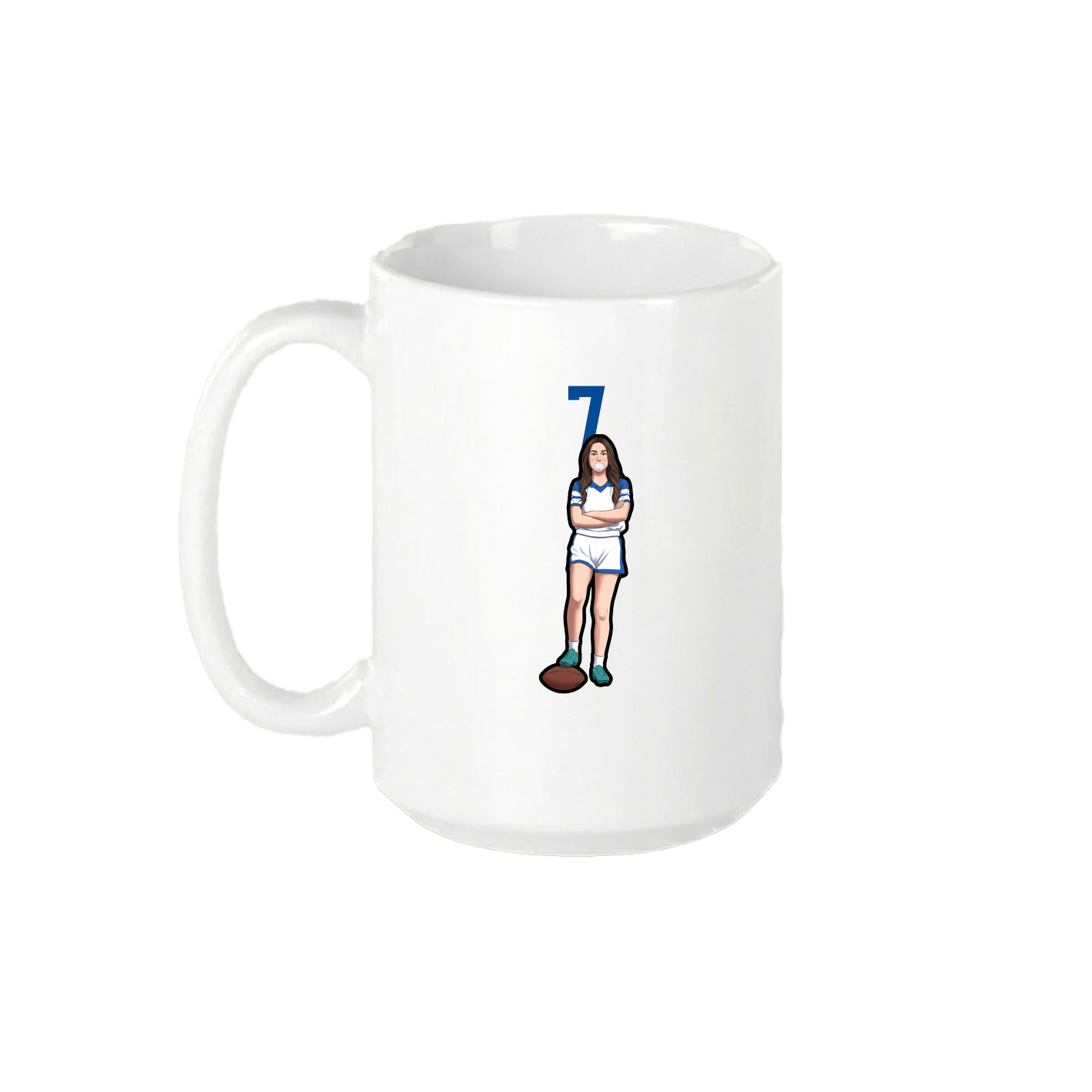 15oz Coffee Mug — Number Top in White