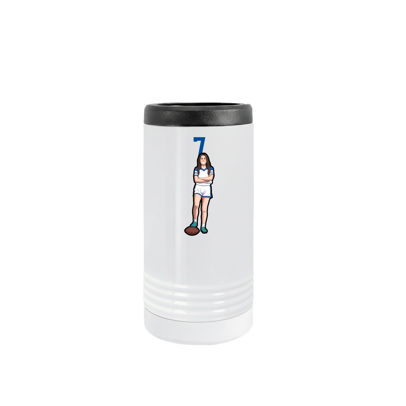 Slim Beverage Holder — Number Top in White