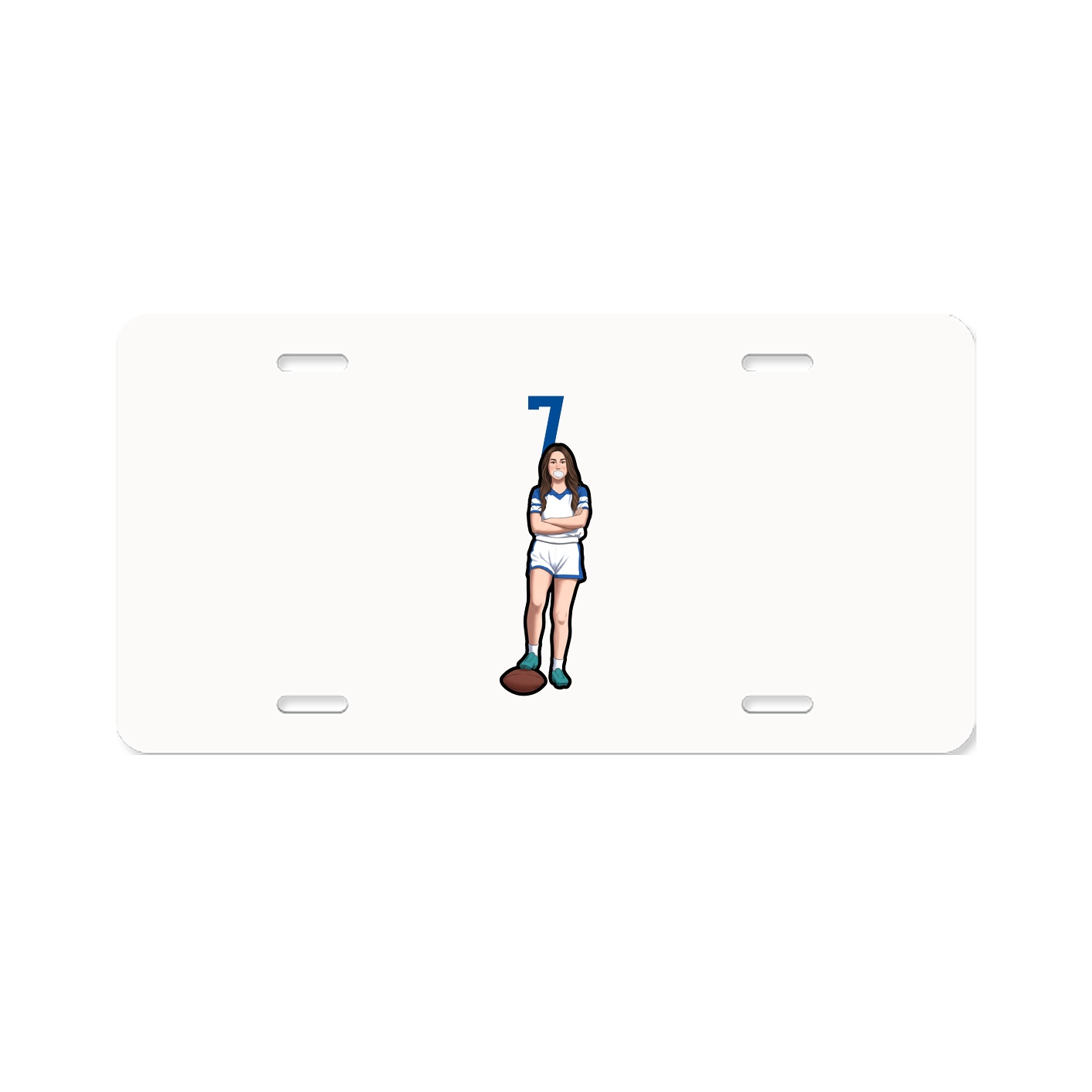 License Plate — Number Top in Classic