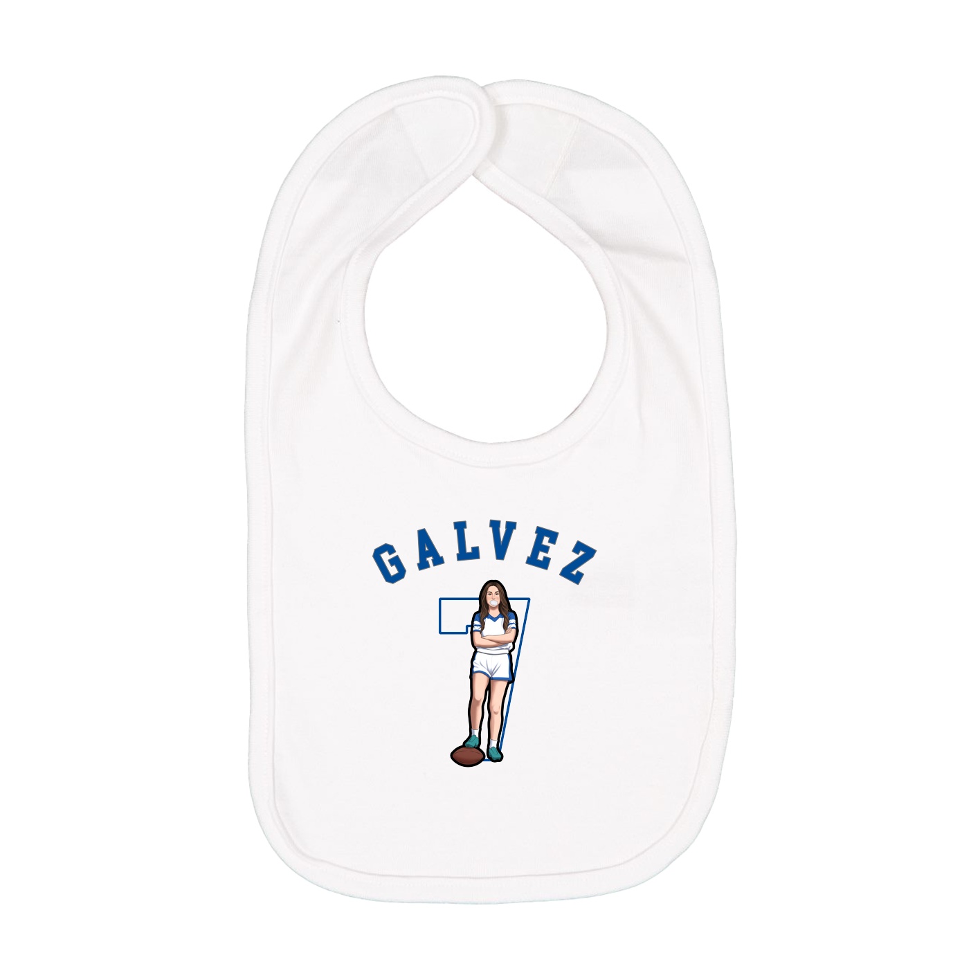 Infant Bib — Shirsey Arch in White