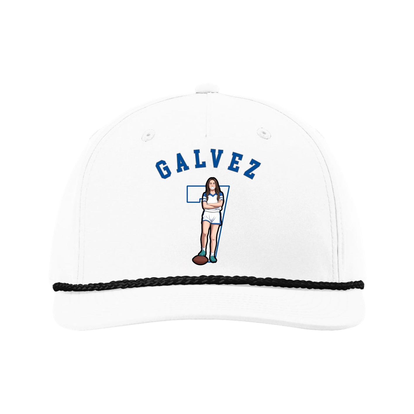 Five-Panel Classic Rope Cap — Shirsey Arch in White