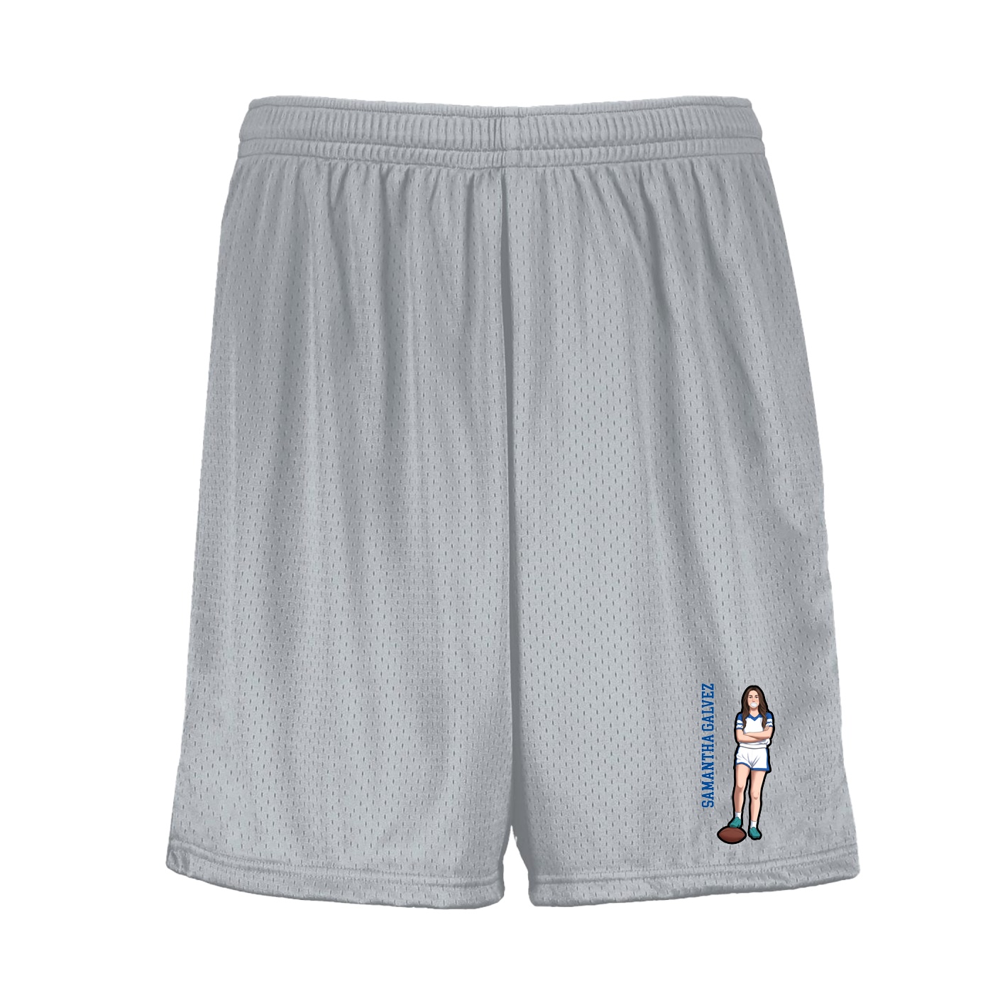 Shorts — Name Vertical in Silver