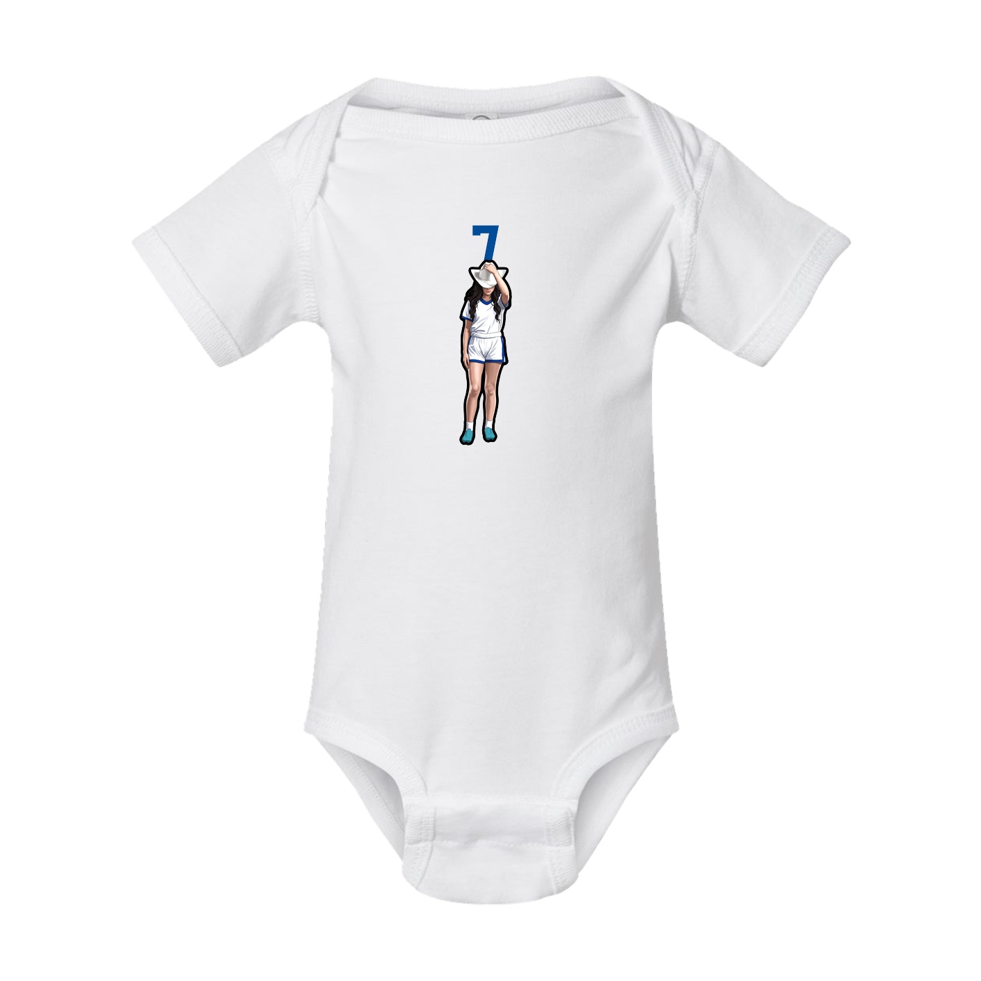 Baby Onesie — Number Top in White