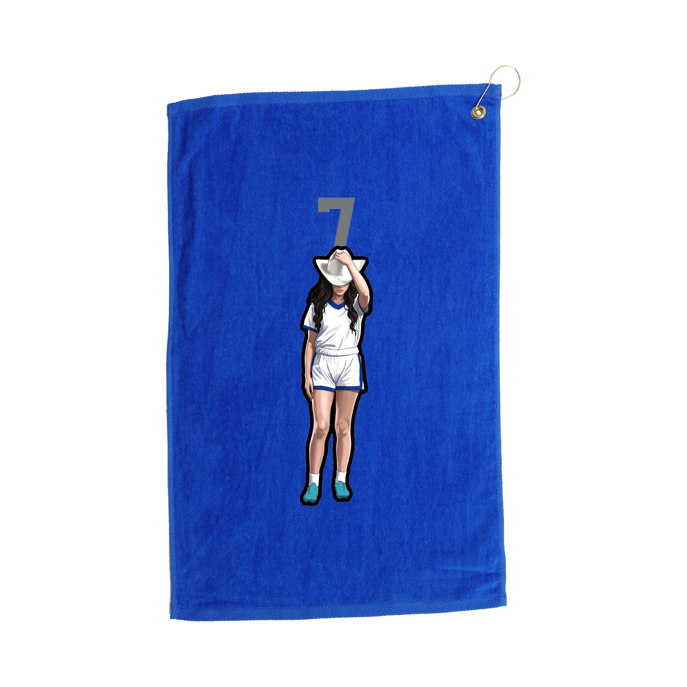 Golf Towel — Number Top in Royal