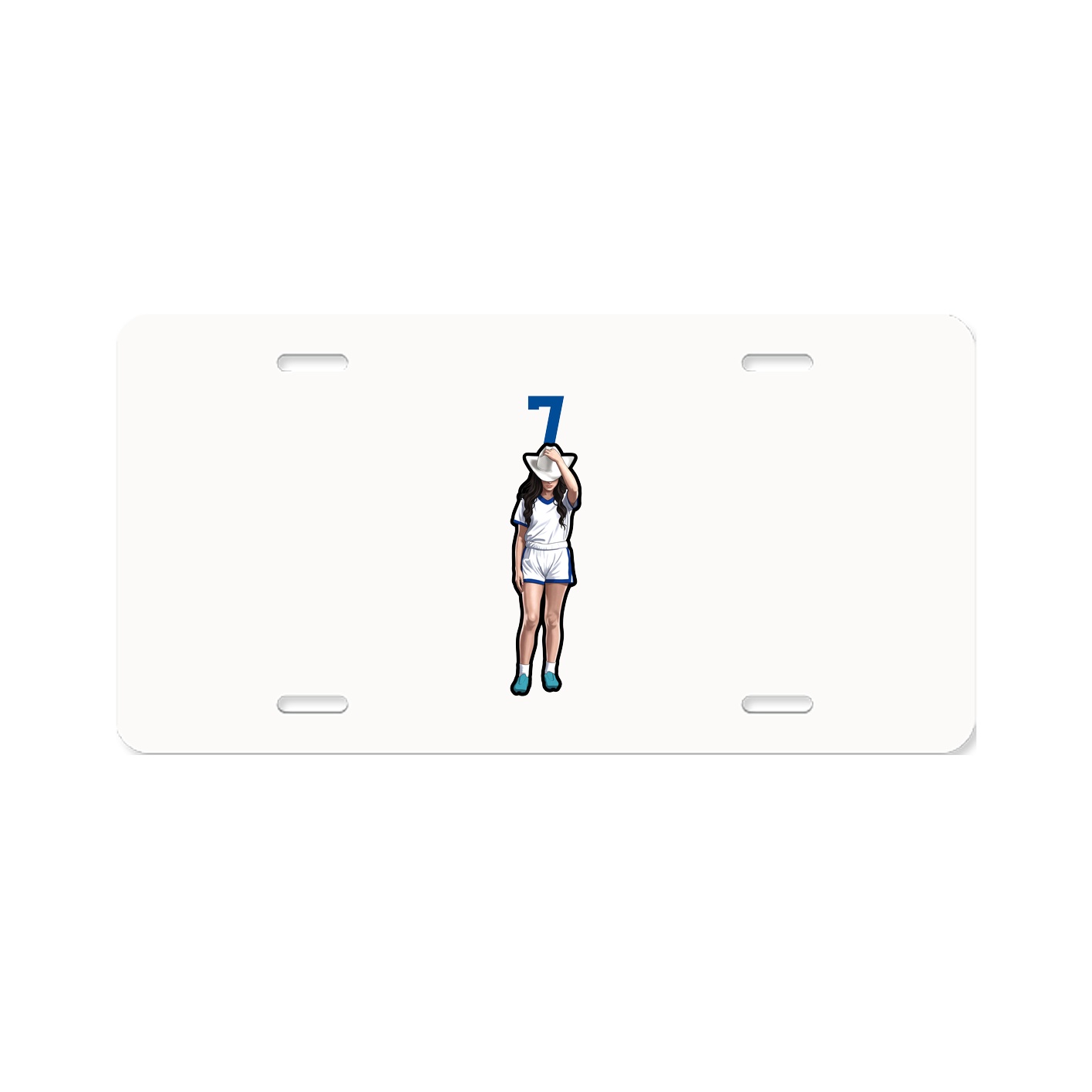 License Plate — Number Top in Classic