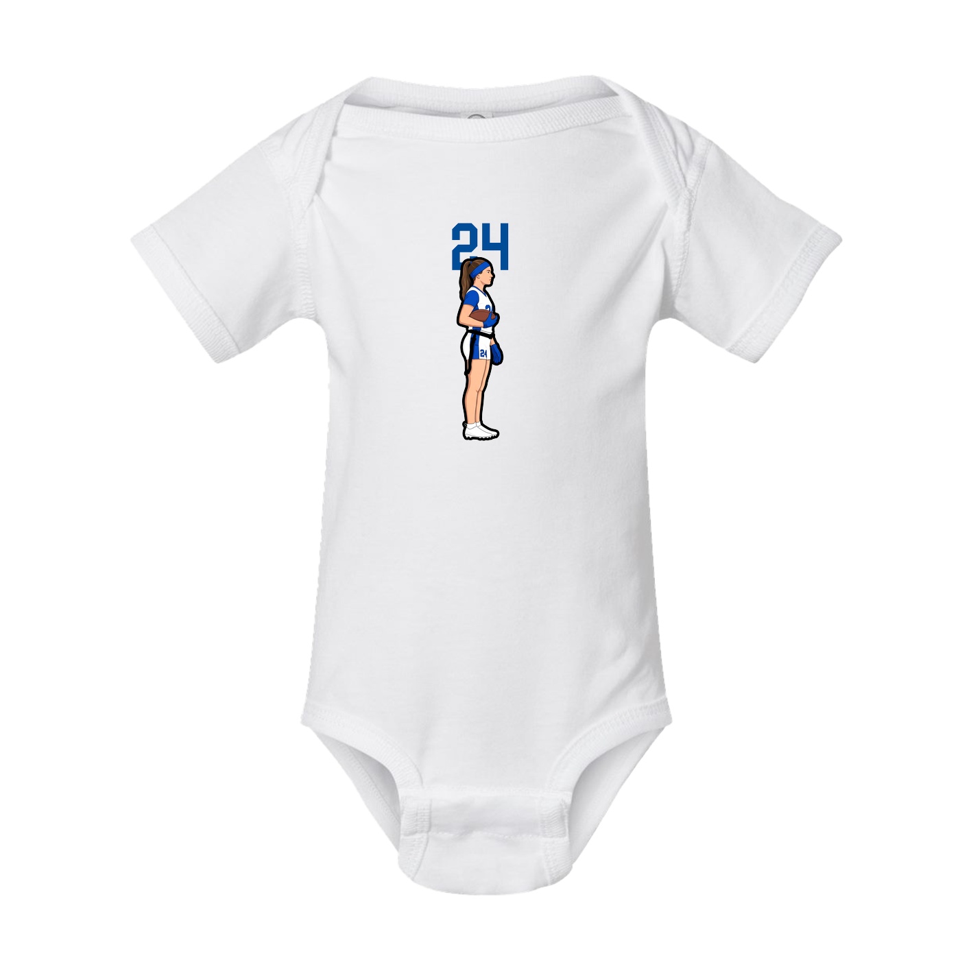 Baby Onesie — Number Top in White