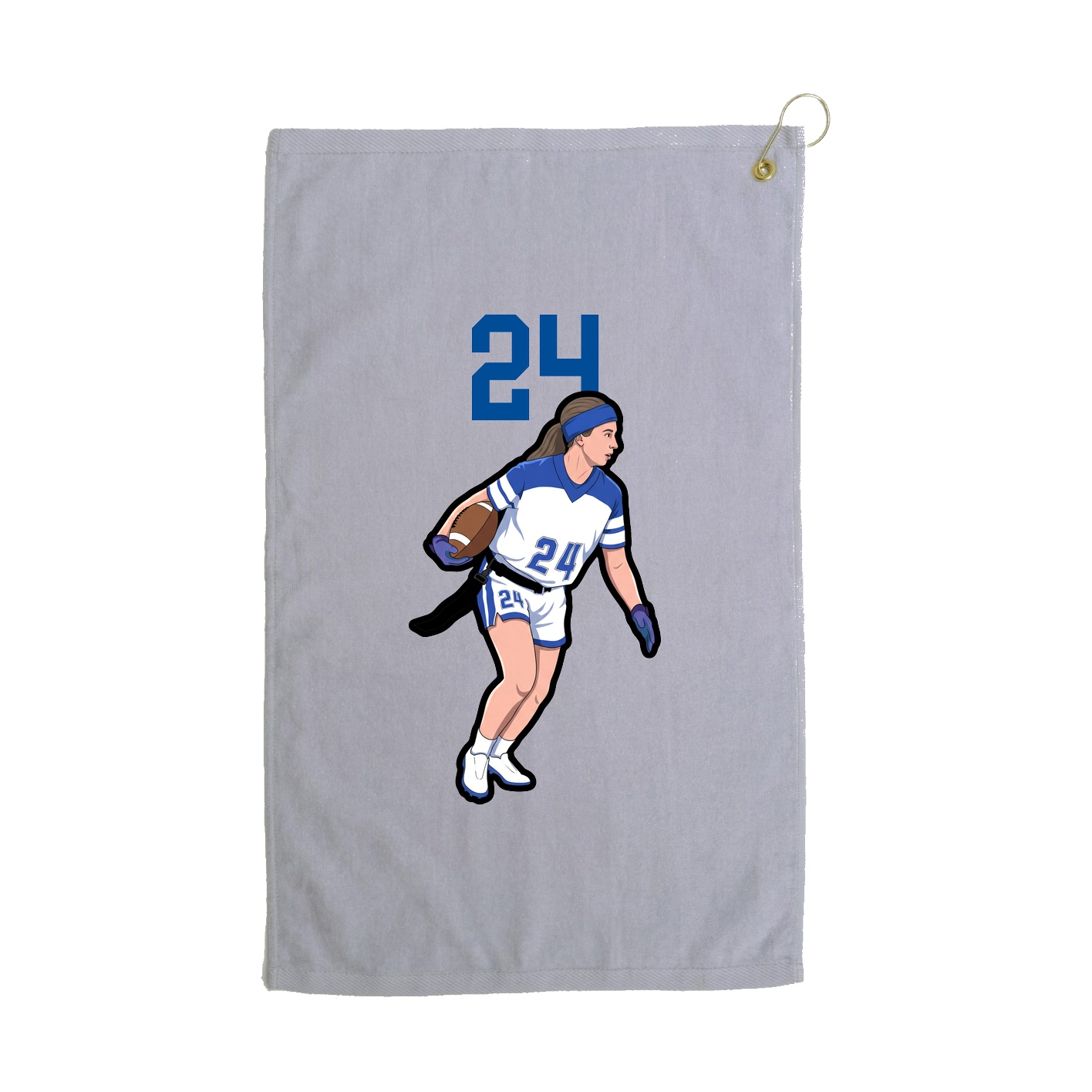 Golf Towel — Number Top in Grey