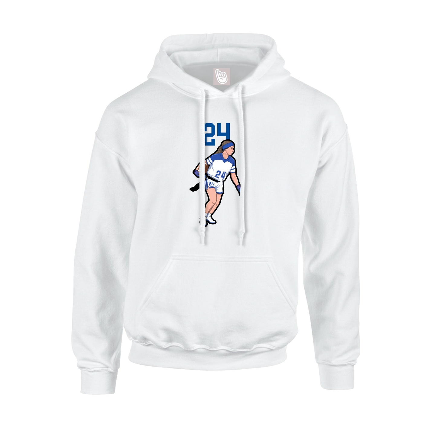 Hoodie — Number Top in White