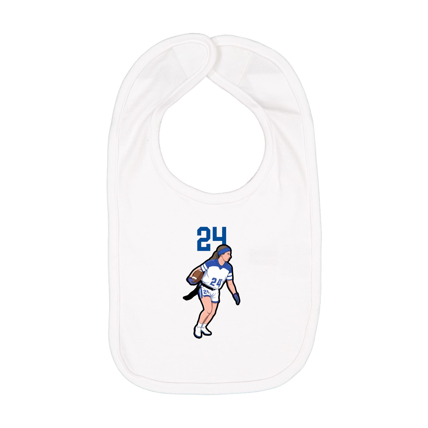 Infant Bib — Number Top in White
