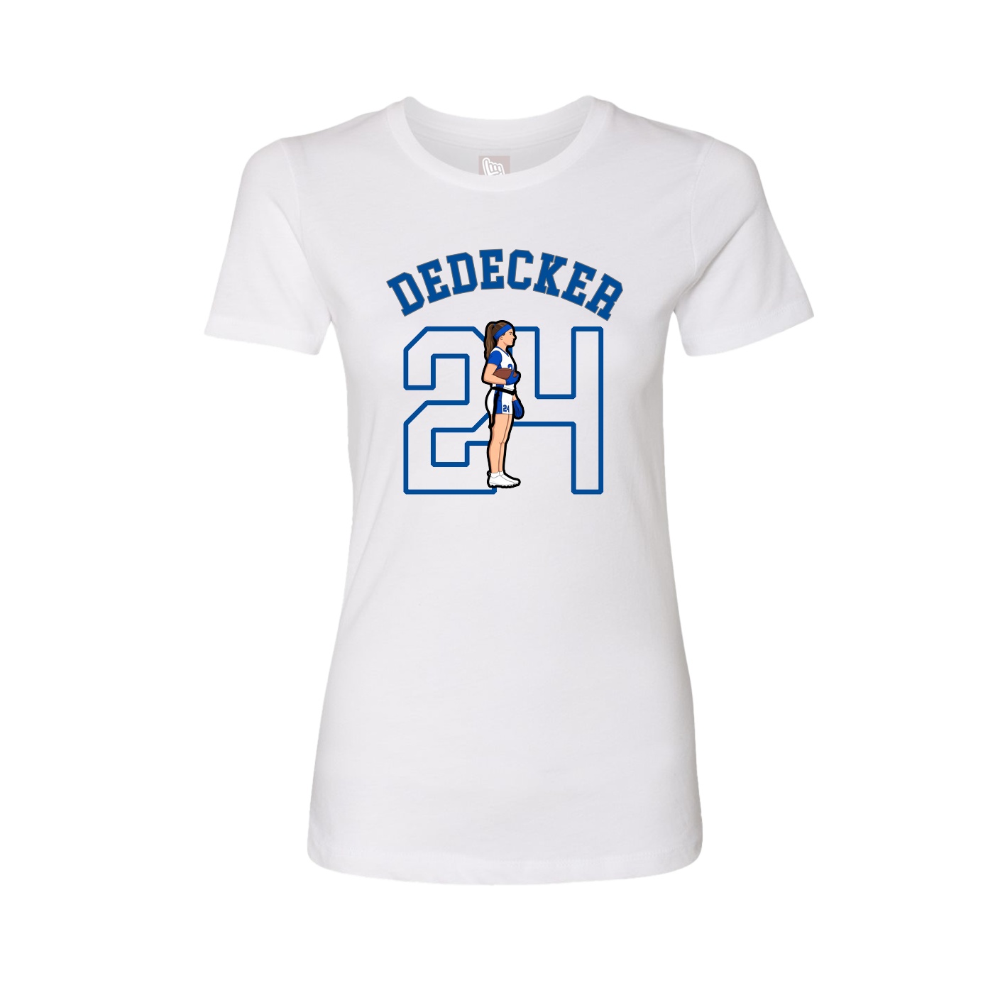 Fitted Women's Tee — Shirsey Arch in White