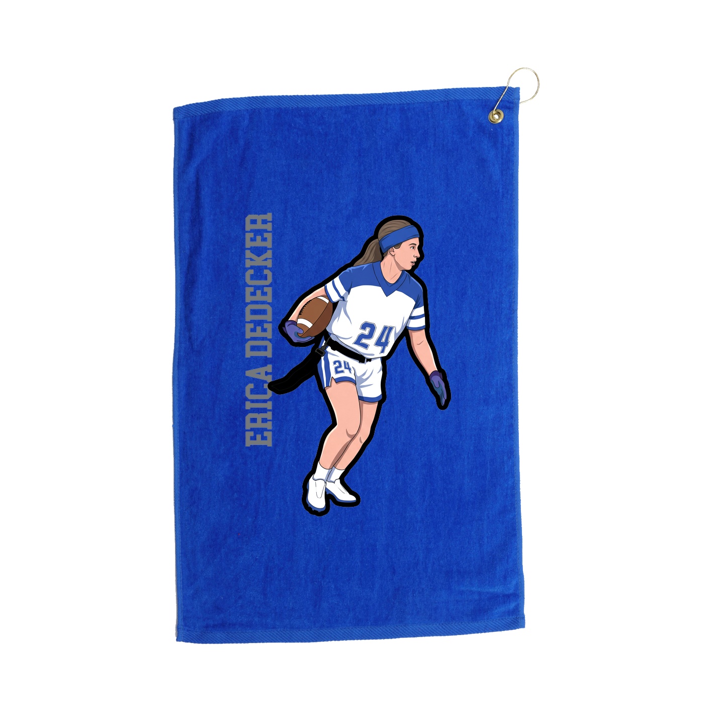 Golf Towel — Name Vertical in Royal