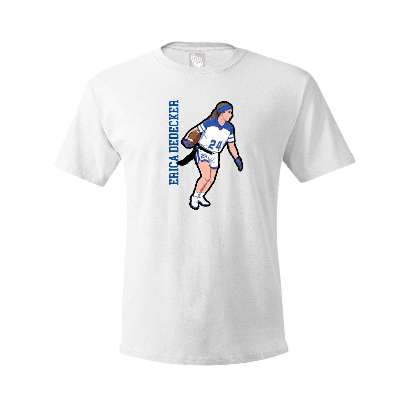 Youth Tee — Name Vertical in White