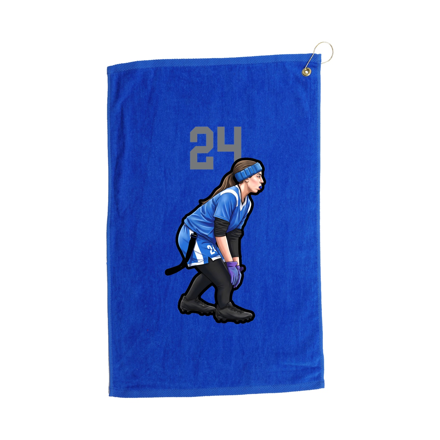 Golf Towel — Number Top in Royal