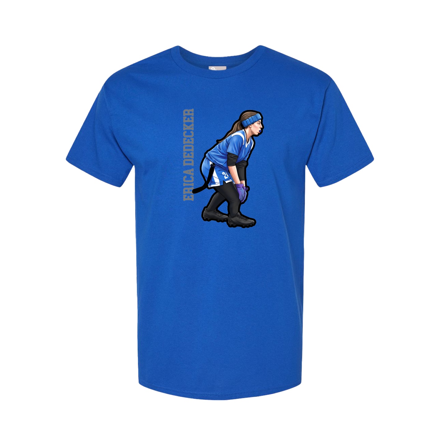 Tee — Name Vertical in Royal