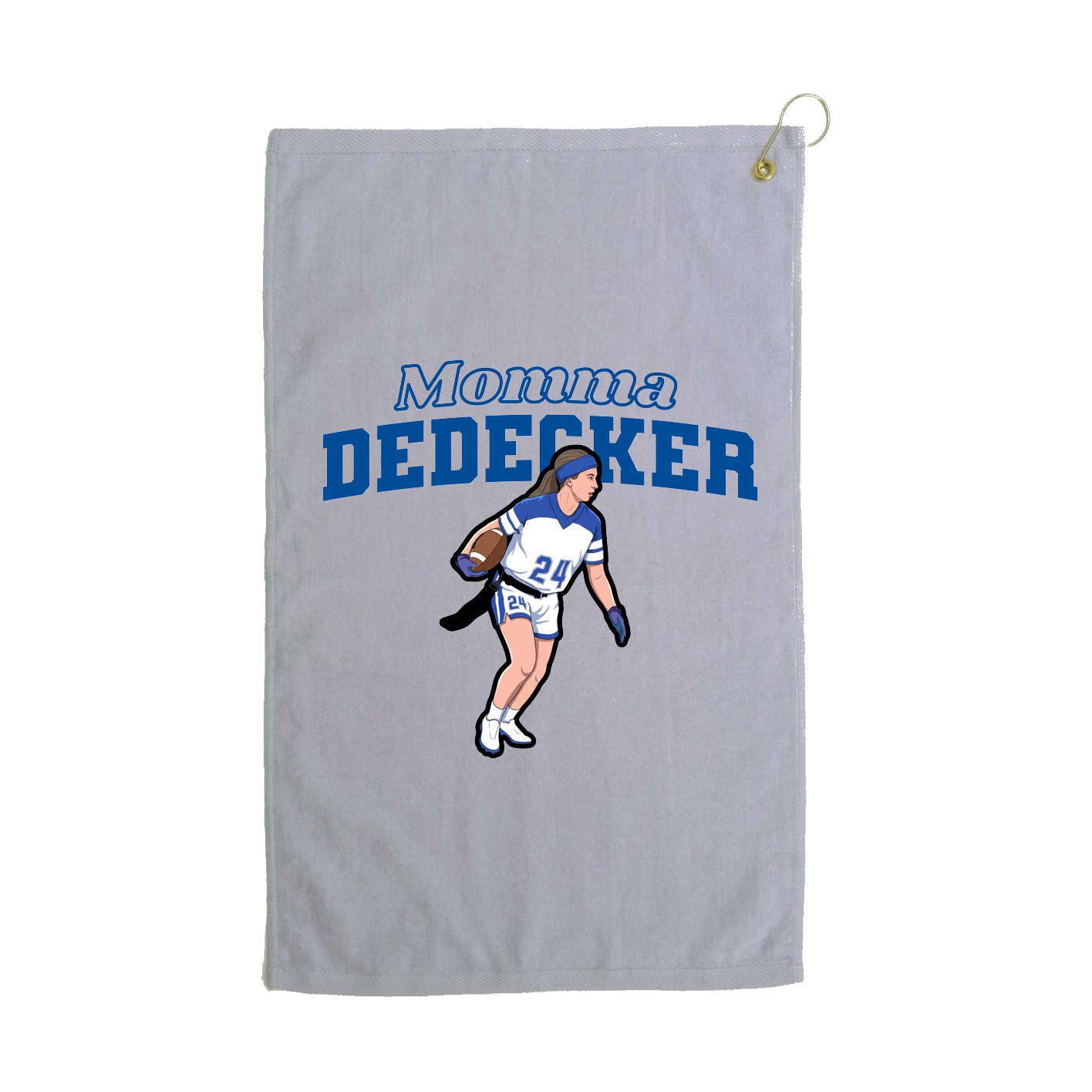 Golf Towel — Mothers Day Block in Grey