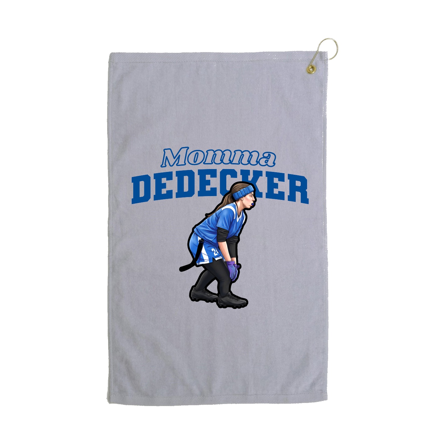 Golf Towel — Mothers Day Block in Grey