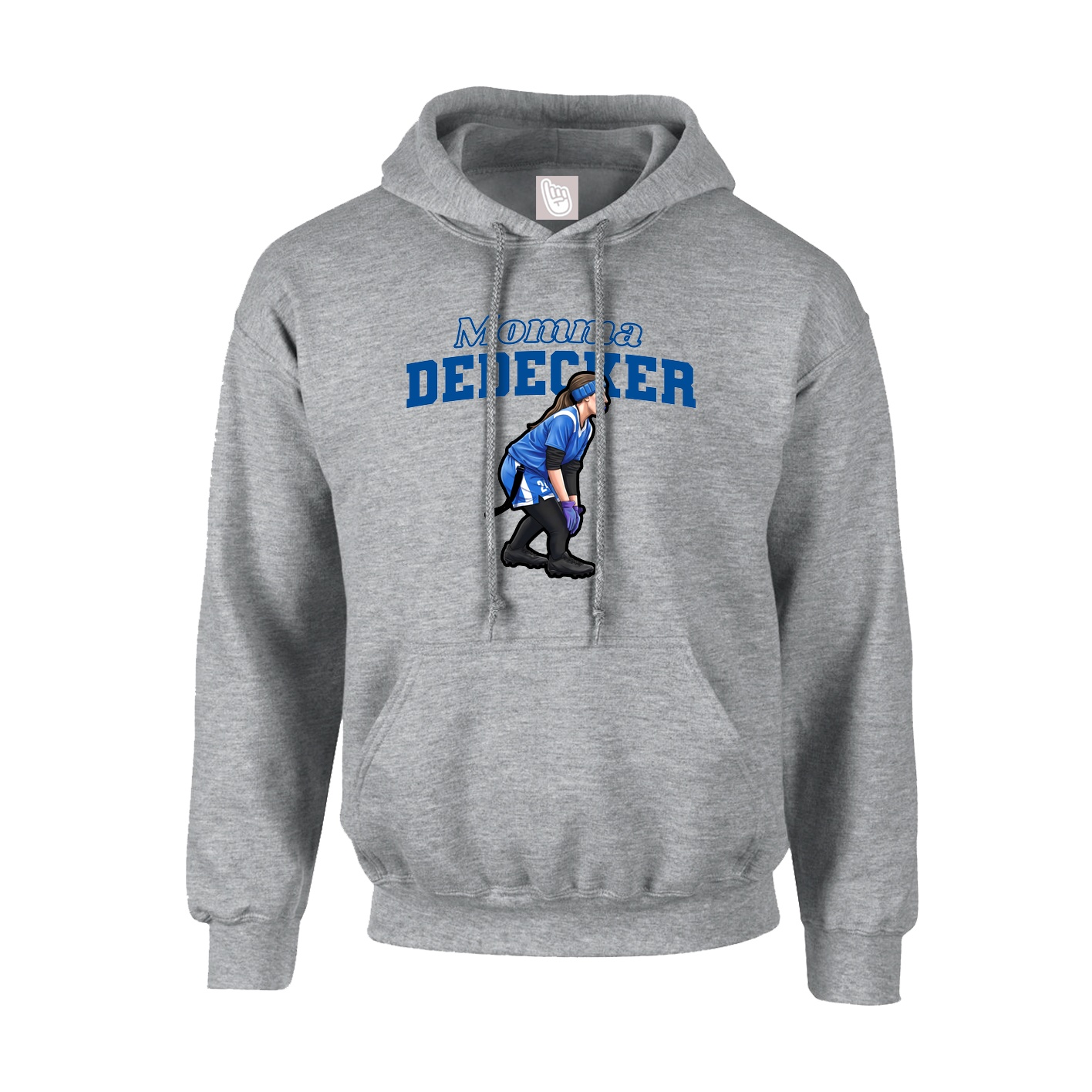 Hoodie — Mothers Day Block in Grey